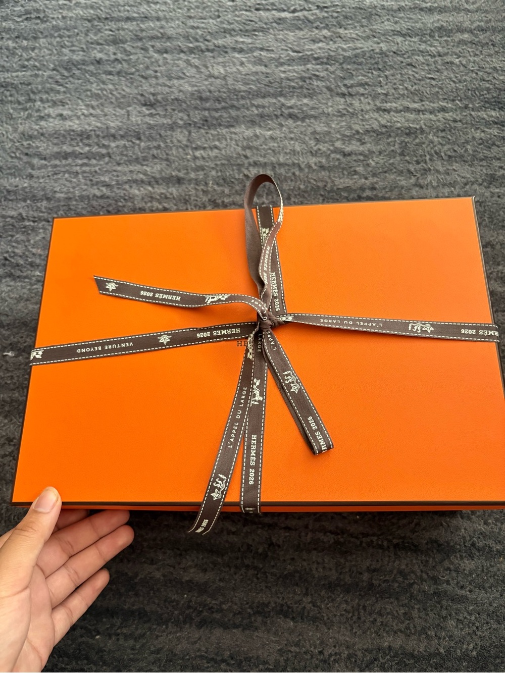 Hermes Orange and Brown Gift Box Wall Art